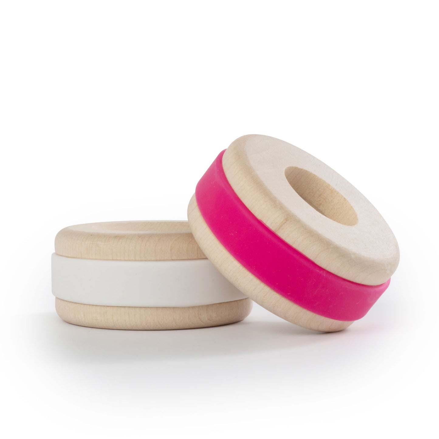 All Chunkies cars made by Chill Pepper come with two sets of tires so you can customize the car to your liking. The Chunkies pink hot rod comes with fuchsia and white tires in the recycled cardboard box