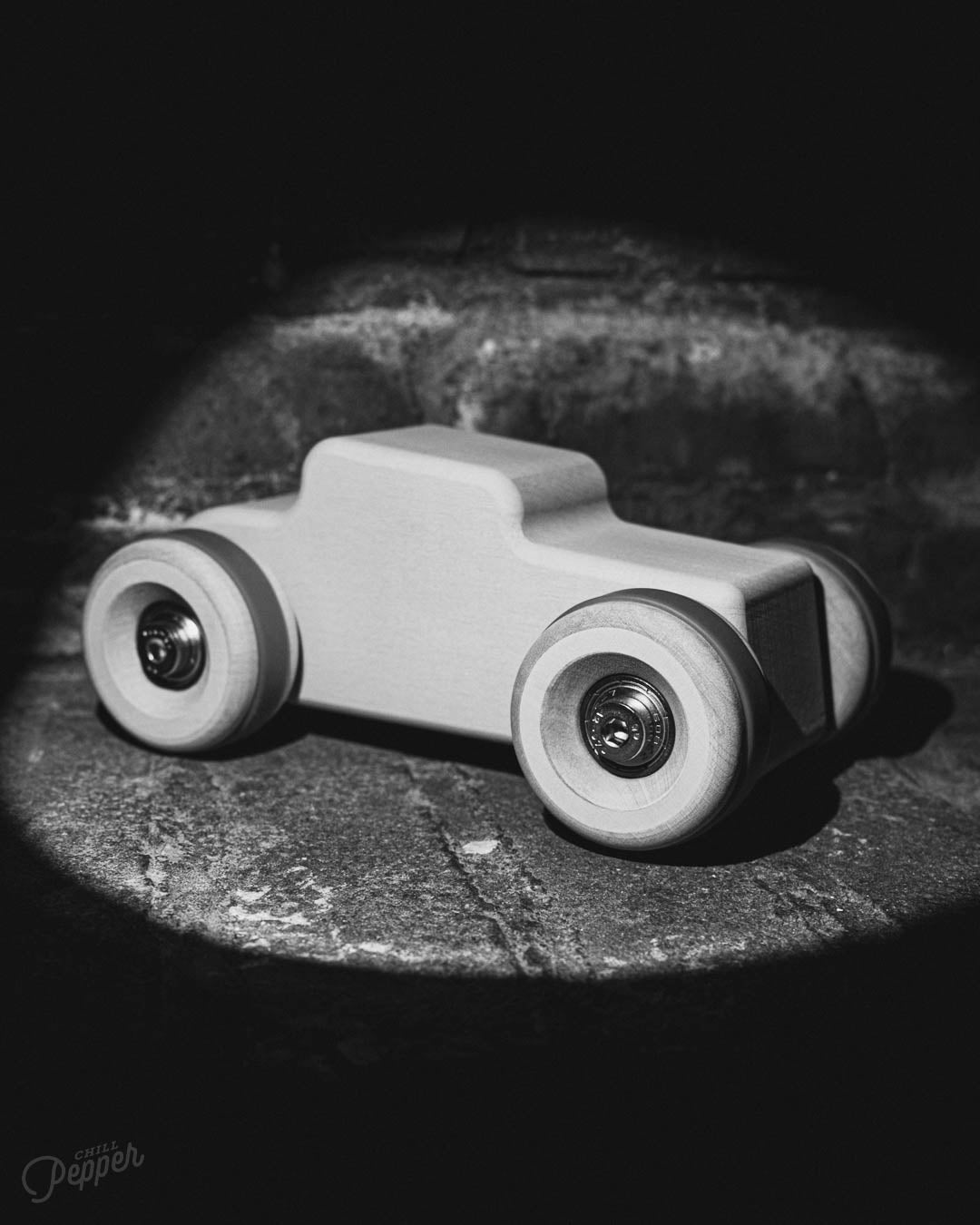 Chunkies No. 04 – Wooden Toy Car "The Hot Rod" (Perfectly Pink)