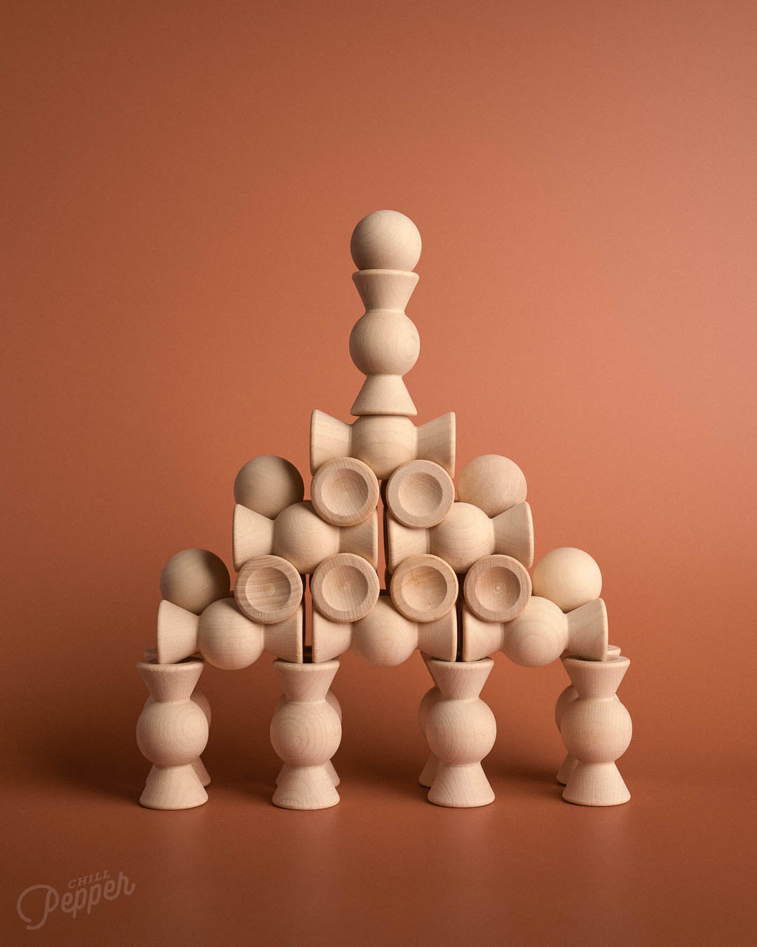 Chill Pepper Sweets – Wooden Stacking Game "Sugar Free" (33 pcs)