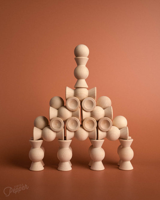 Chill Pepper Sweets – Wooden Stacking Game "Sugar Free" (33 pcs)