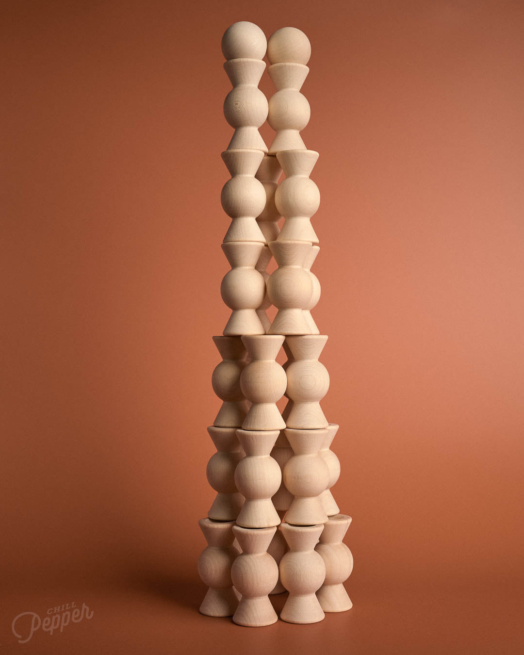 Chill Pepper Sweets – Wooden Stacking Game "Sugar Free" (33 pcs)