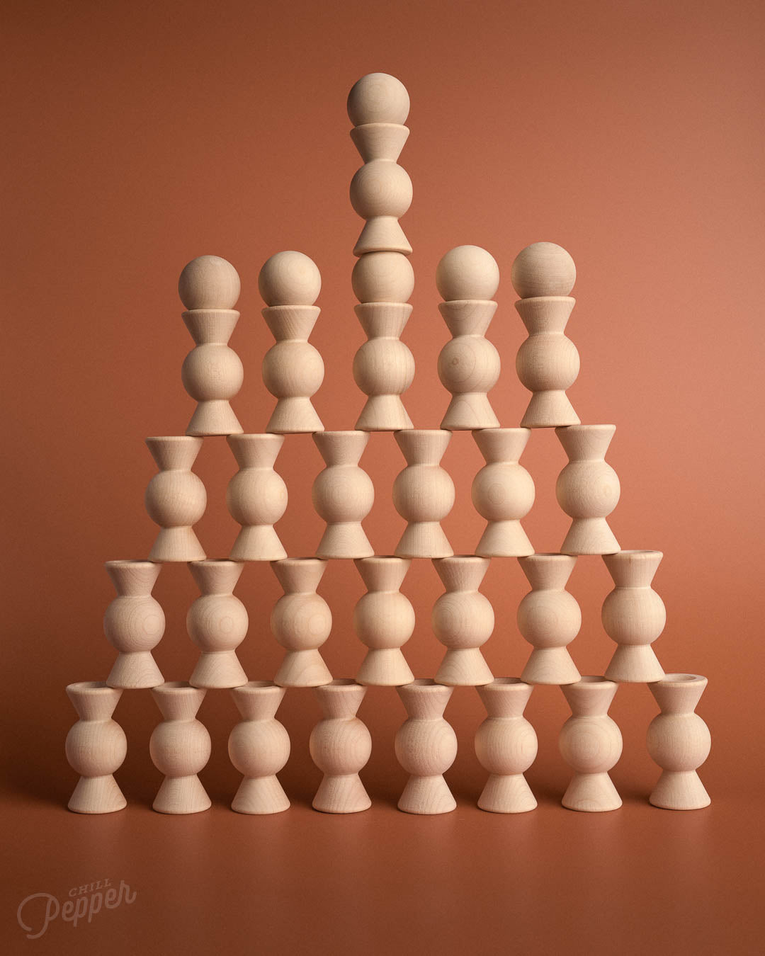 Chill Pepper Sweets – Wooden Stacking Game "Sugar Free" (33 pcs)