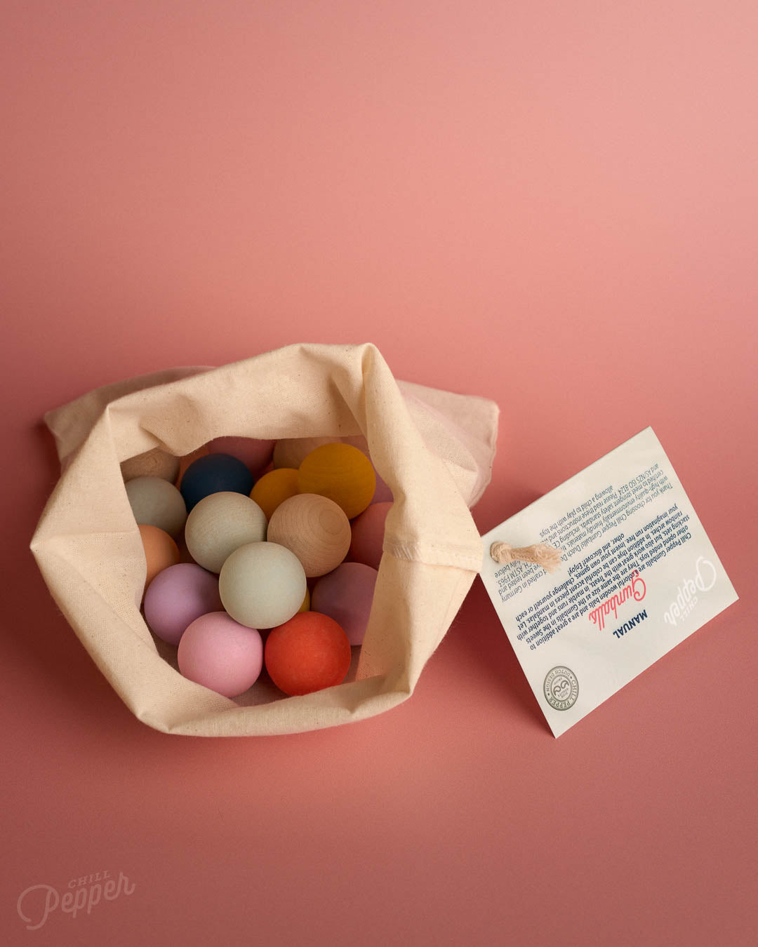 Chill Pepper Gumballs – Kleurrijke houten ballen (20 stuks)