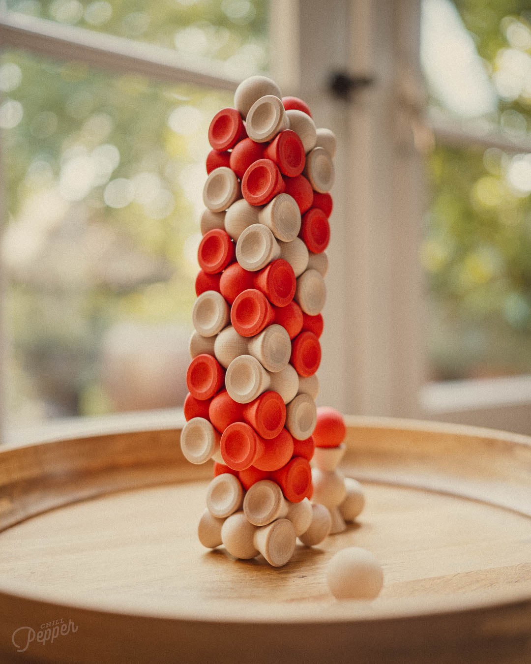 Chill Pepper Sweets – Houten Stapelspel "Sugar Free" (33 stuks)