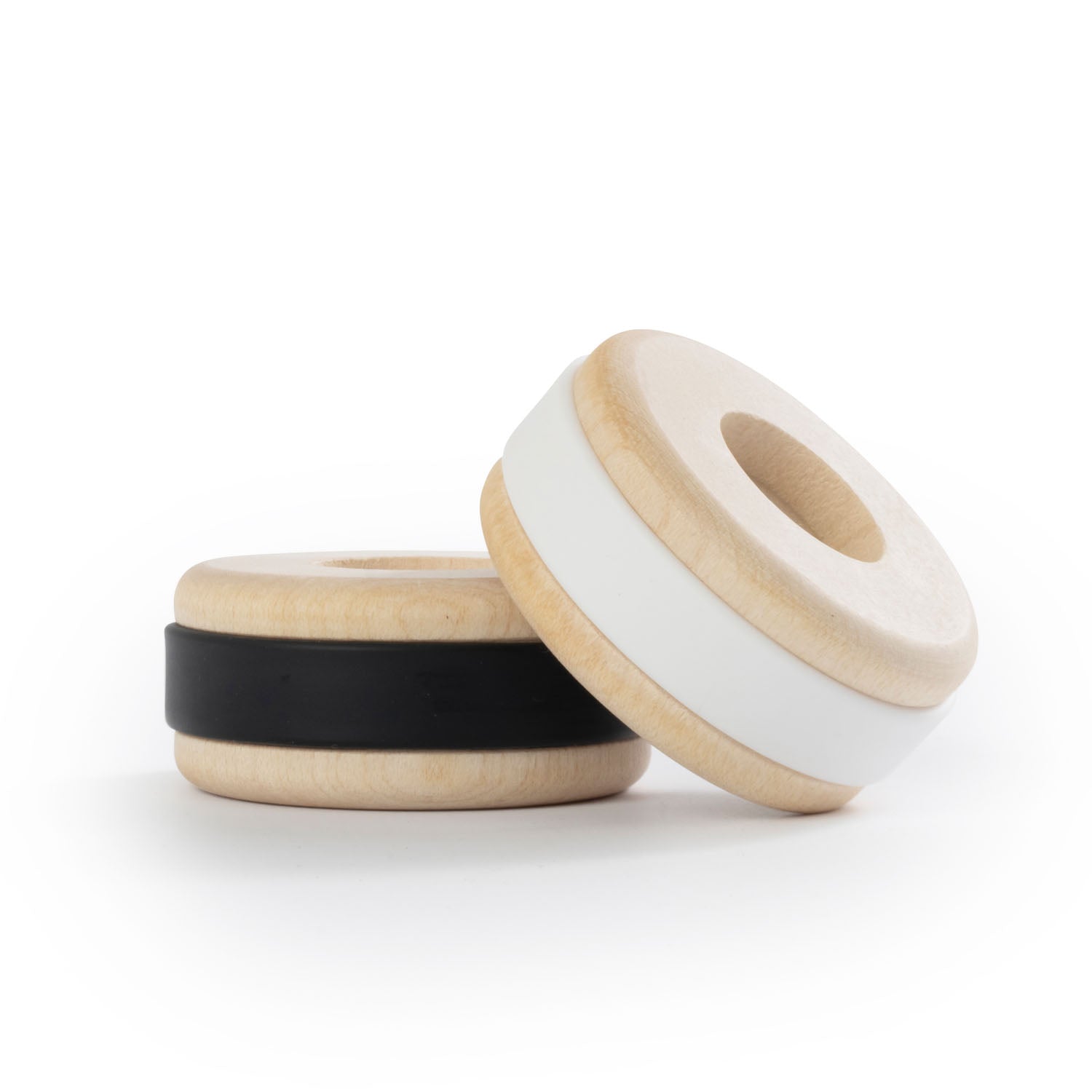 Each Chunkies wooden toy car comes with two sets of tires. With this Legend racer you get a set of black and white tires. So you can customize the look of your favorite car in no time